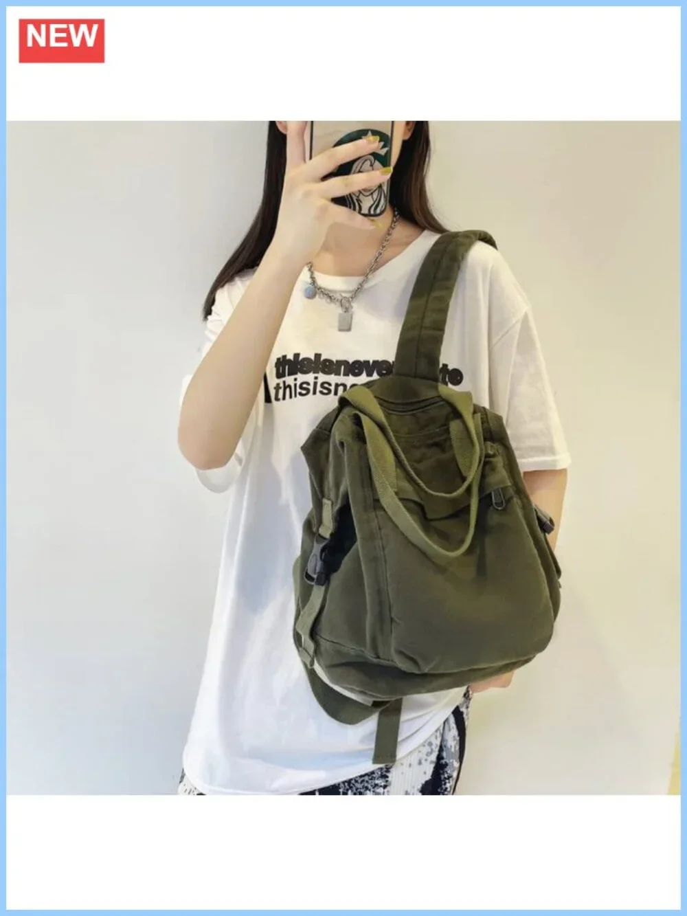 Canvas Backpack Boho Vintage Style Casual Daypack Outdoor Travel Rucksack